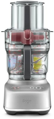 Sage - The Paradice 9 - Küchenmaschine inklusive Zubehörbox - Würfeln, Hobeln, Kneten, Scheiben schneiden, Zerkleinern, Mixen - 650W, 1,2 cm-Einfüllschacht, Standmixer - Gebürsteter Edelstahl