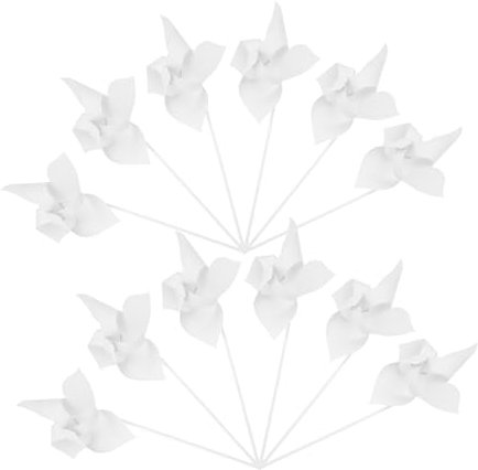 Yardwe Kit De 12 Moulins à Vent En Papier Blanc Vierge Pour Garçon Et Filles, Jouets Éducatifs De Peinture Diy, Taille Moyenne, Activité Créative Extérieure, Développement Artistique Et Motricité Fine