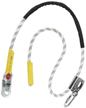 harayaa Corda di Posizionamento per Arboricoltore Corda di Protezione Anticaduta Arresto Caduta con Moschettone per Dispositivi di Protezione Da Costruzione P, 2 Metri