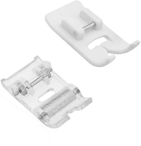 2Pcs Low Shank Presser Feet Set – Roller & Non-Stick Zigzag Feet for Singer, Brother, Babylock, Janome | Effortless Fabric Feeding & Stitching