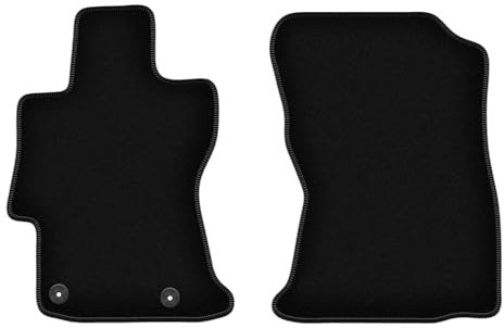 Wielganizator Velours Vorne Fußmatten passend für Subaru XV II (2019-) | Qualität: Basic - Genaue Passform, rutschfeste Untregrund 2-teilig - Schwarz