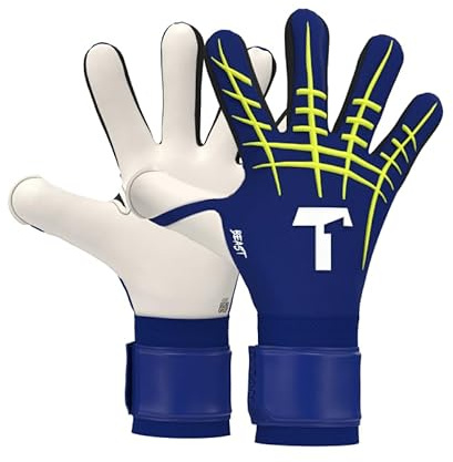 T1TAN Torwarthandschuhe Herren Beast, Größe 6-11, viele Farben, Tormannhandschuhe Erwachsene, Torhüterhandschuhe Jugendliche, Fußballhandschuhe für Kinder, 4mm Profi Grip, Atmungsaktiv, Hybrid Cut