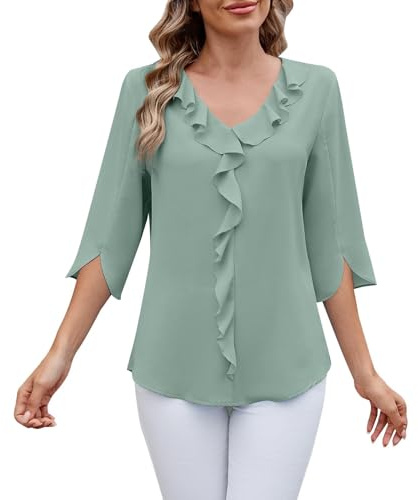 Vente Flash du Jour Promo Tee Shirt Femme Strass Chemisier Halloween en Mousseline De Soie T Dos Nu Fleuri Top Bleu Marine Dentelle Vetement Haut Pyjama Hiver Tunique Ethnique Vert Clair