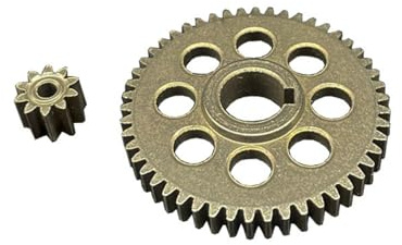 PEILINZE Ensemble de pignons d'engrenage en métal avec arbre pour tondeuse à gazon de 10,2 à 20,3 cm - Moteur électrique sans balais