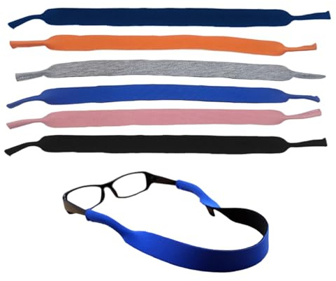 Generico per Occhiali - 6 Pezzi Fascia Porta Occhiali per Sport | Regolabile Lunghezza Ritenzione Occhiali da Sole per Attività Acquatiche Ciclismo Corsa Lettura
