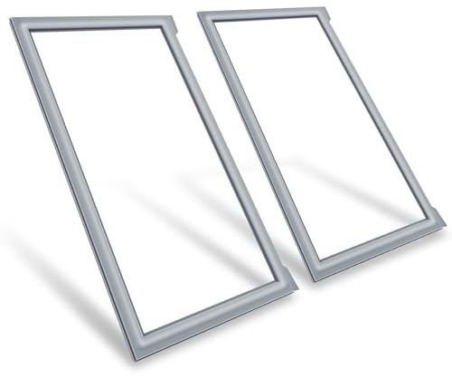 2PK Upgraded 42.13x16.93 W10830055 Refrigerator French Door Gasket Compatible with Whirlpool Maytag KitchenAid Kenmore Refrigerator Door Seal W10163991 W10191105 W10443238 AP6027230 PS11759512 Gray