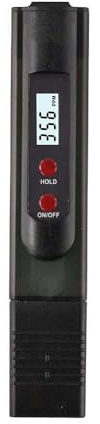 Digitaler Wasserqualitätsprüfer für TDS-Messung, 0-9990 ppm Bereich mit 1 ppm Auflösung, kompatibel mit Hydrokulturen, Aquarien, Pools, Spas, Schwarz