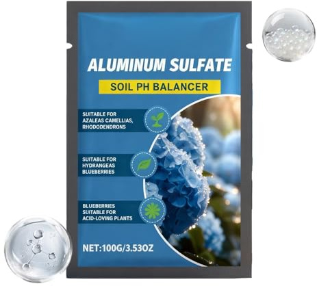 Concime per piante ericacee - Padroneggia l'acidità del terreno, 100 g di polvere per la regolazione del pH per mirtilli, profilo solubile ad azione rapida + protezione dal solfato ferroso, azalee di