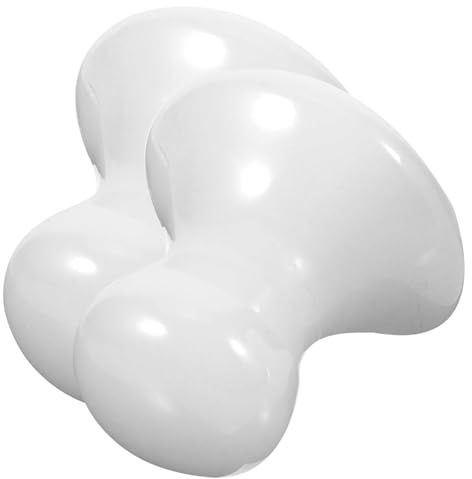 FENICAL 2 Stück Weißer Jade Massage Schaben Bord in Pilzform Natürliches Körperschabewerkzeug für Körperpflege und Spa Pflege Geschenk für Frauen und Jugendliche