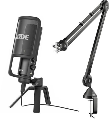 Rode Microphones NT-USB USB-Mikrofonset in Studio-Qualität, mit Profi-Studio-Mikrofonarm Rode PSA-1