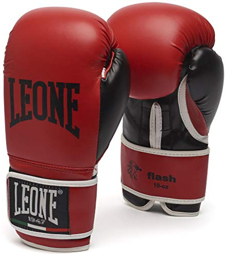 LEONE 1947 Flash boxningshandskar, Unisex vuxen, Röd, M, GN083