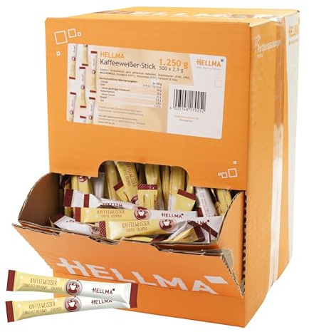 HELLMA Baguettes de mousse à café 500 sticks de 2,5 g