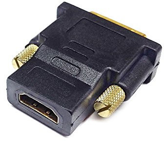 conecto CC20102 Adapter, 24+1-poliger DVI-D-Stecker auf HDMI-Buchse, vergoldet, schwarz