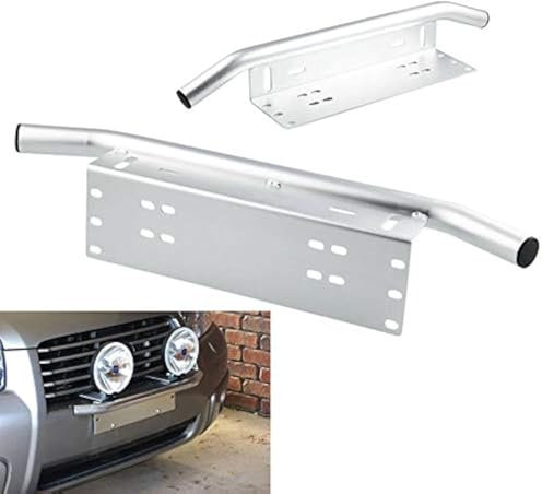 RIGIDON Soportes para matrículas, 23 pulgadas Plata color Aluminio Soporte de matrícula coche, Soporte de montaje de tira led para off road camión, coche, SUV, 4x4