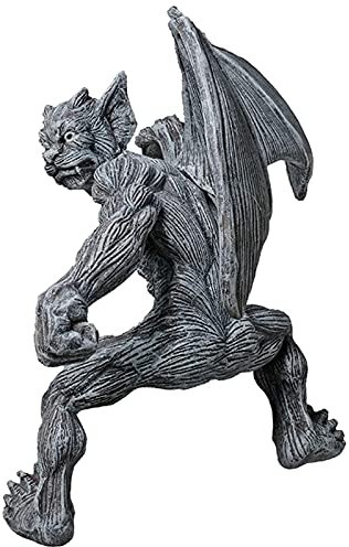 LIUSHI Gothic Climbing Hanging Gargoyle Statue Garden Fence Ornaments Outdoor Decorations Party For Patio Balcony Wall Table 20×20×15cm