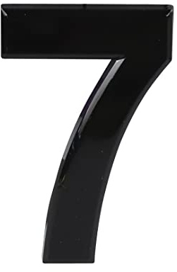 Black Door Numbers Stick On, 0-99, Letters A, B, C, D, 3'' House Numbers Self Adhesive Stickers, For Doors, Mail Boxes, Hotel Rooms (7)