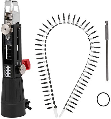 Adapter für Kettennagelpistole, Automatische Schraubenpistole, Bohrmaschinen-kettensatz Bohrschrauber Ausrüstung zum Anziehen Von Schrauben Holzbearbeitungswerkzeug für Gipskarton