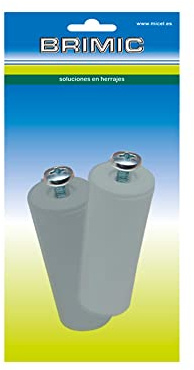 MICEL 91779 Lot de 2 butées pour volet roulant avec vis en métal 6 métriques en plastique gris, 60 x 20 mm