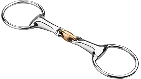 Start Olive Hollow Rod, 21mm Double Broken Copper Connector Stainless Steel Olive Head Bit Olive Head Snaffle Stainless Steel Ring Hollow Lightweight (12.5)