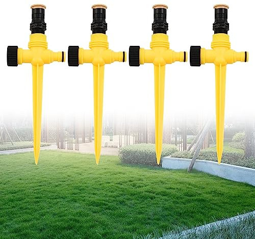 4PCS for 360° Rotation Auto Irrigation System Garden Lawn Sprinkler Patio Save Water