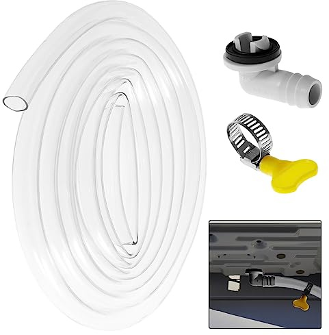 BUTORY Kit de manguera de desagüe de aire acondicionado de 16,5 pies y cubierta de tubo de desagüe de aire acondicionado a prueba de fugas (5 m, color transparente)