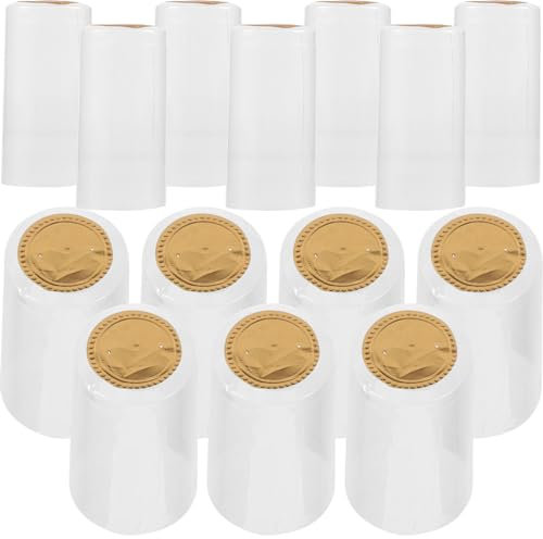 UPKOCH Capsules Thermorétractables Pour Bouteilles De Vin Pvc Transparent 30 Mm Film De Scellage Hermétique Pour Décoration Et Conservation Facile À Utiliser À La Maison Et Cave À Vin