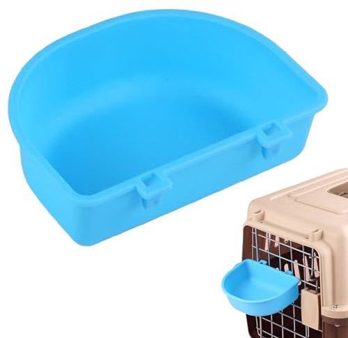 Dog Crate Food Feeder | Pet Food Feeder Dispenser Bowl for Cat | Cat Travel Accessories for Small, Medium, Large Dogs Cats Puppy Bunny