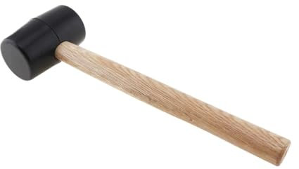 Martello di Gomma Martello di Gomma con Manico in Legno Rotondo, maglio for Installazione di Piastrelle for Pavimenti, utensile Manuale per Legno Plastica Cuoio(280MM)