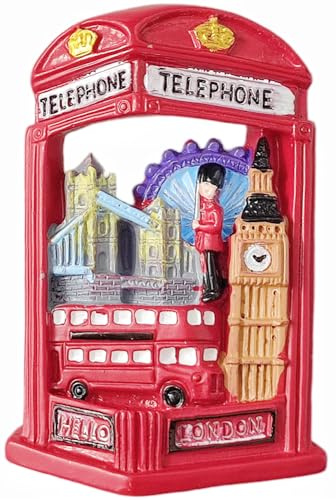 Kühlschrankmagnet, London, Großbritannien, Tourismus, Touristen, 3D-Souvenir, Kühlschrankdekoration, magnetischer Aufkleber