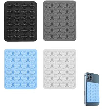 4 Stück Saugnapf Handy,Silikon Saugnapf Handyhülle,Phone Halterung Saugnapfe,Noppen Handyhülle,Handyhülle Mit Saugnäpfen,Handy Noppen Halter Rückseite,Befestigung Silikon-Saugnäpfe,Halterung Saugnäpfe