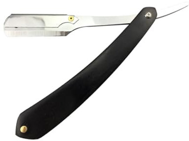 Healeved Rasoir Homme Métal Lame Acier Manche Bois Sûr Facile à Ouvrir Portable Pour Barbier Et Salon De Coiffure Usage Maison Et Voyage
