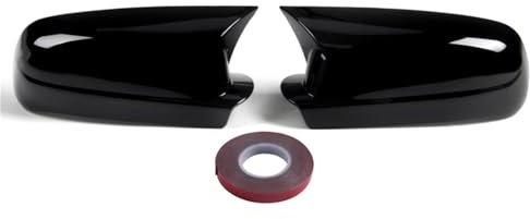 Rückspiegel Abdeckung Für VW Für Golf 4 MK4 GTI R 1997-2004 Für Bora Für Jetta 1998-2005 Rückspiegel Abdeckung Flügel Spiegel Gehäuse Kappen Horn Auto Rückspiegel Kappe(Gloosy Black)