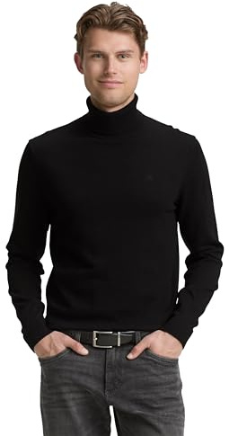 TOM TAILOR Maglione da Uomo, 29999 - Black, XS
