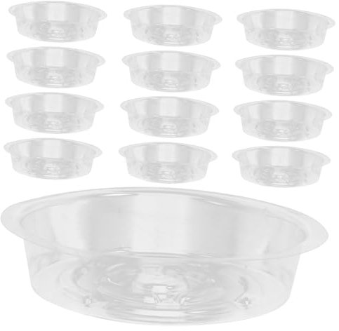 Sosoport Lot de 30 Soucoupes en Plastique Robustes pour Plantes Dintérieur Bacs De Drainage pour Pots De Fleurs
