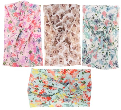 OSOLADY 4 Elastiska Huvudband för Kvinnor Nonslip Sport Huvudband Stretchiga Hårband för Yoga och Träning