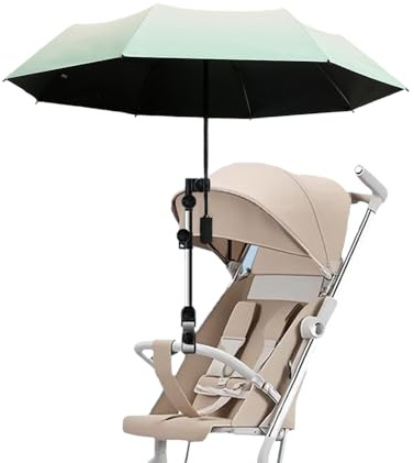 Nakazawa Parasol para cochecito de bebé, protección solar universal para cochecito y cochecito, protección UV 50+, paraguas flexible con cambio gradual de la vegetación