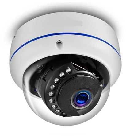 Telecamera IP H.265 da 8 MP, 5 MP, 4 MP, videosorveglianza di sicurezza, video notturno a infrarossi, antivandalismo, telecamera CCTV a cupola for esterni, DC 12 V/48 V PoE(3.6mm,DC 12V 4MP NO POE)