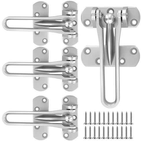 CHIHEUNG 4 PCS Door Chain Lock, Door Chain for Front Door, Internal Front Door Lock for Home, Hotel, Office, Apartment