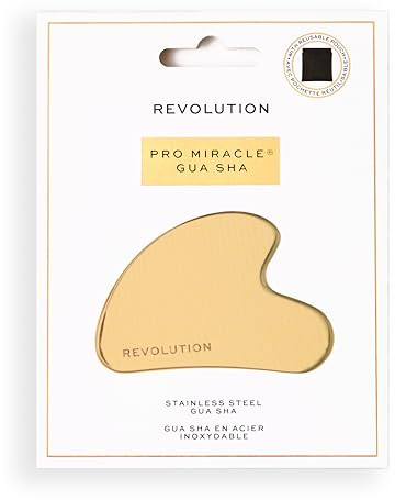 Revolution Pro Miracle Contouring Gua Sha, Gesichtsmassage-Tool aus Edelstahl für definierte & erfrischte Haut
