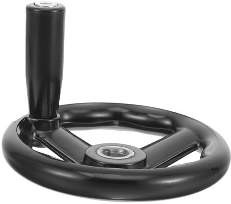 MUSISALY Volante de Mano Baquelita Antideslizante con Mango para Torno y Fresadora Diseño Ergonómico Tres Radios para Máquina Herramienta Fácil Instalación