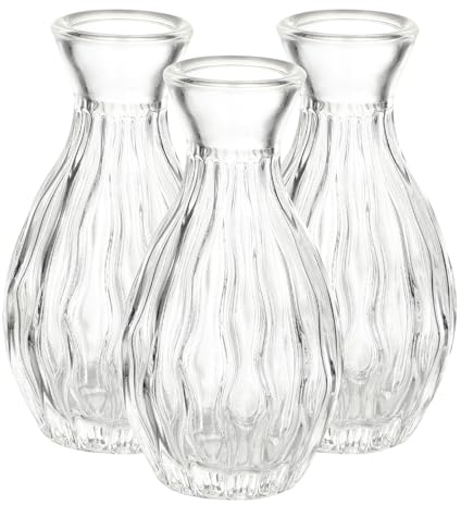Uonlytech 3piezas Botellas de Aromaterapia de Vidrio Boca Ancha Frascos Difusores de Aceites Esenciales para Regalos de Inauguración de Casa