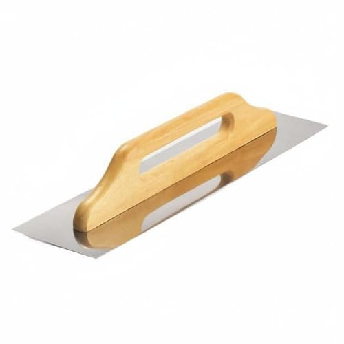 predolo Frattone Dentato Acciaio Al Carbonio Cazzuola Dentata Impugnatura Confortevole Spatola per Colla per Piastrelle Piastrellisti, 60CM, Senza Denti