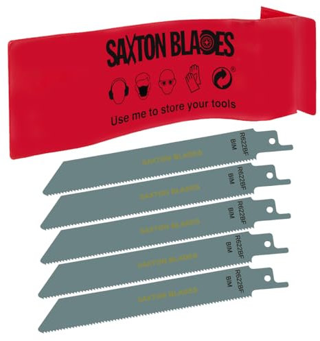 5x Saxton 150mm Reciprocating Sabre Saw Metal Blades R622BF fits Bosch, Dewalt Makita