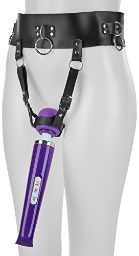 BDSM Gürtel zum Fixieren von Magic Wand Vibratoren - extrem Sexspielzeug Bondage SM Keuschheit Fetisch - Sex-Toy für handfreies Vergnügen - Folter für devote Spiele - Sex-Geschirr Harness