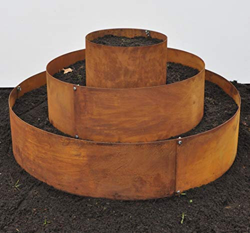 KUHEIGA Blumenpyramide/Pflanzpyramide Rost Ø 90cm Hochbeet Kräuterspirale