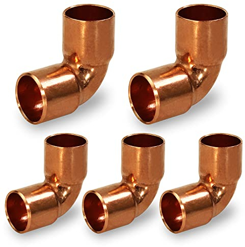 Everflow CCLN0034-5 Schweißarmaturen, 90 Grad, kurze Drehung, Kupfer, 3/4