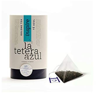 LA TETERA AZUL Té Azul Oolong Premium. Auténtico Y Más Apreciado Té Oolong. Bote De 20 Pirámides.
