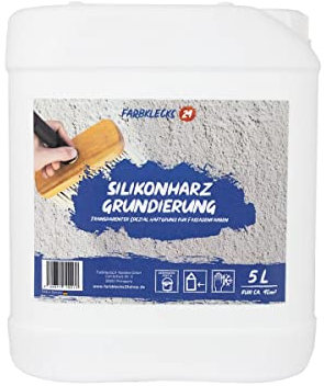 Farbklecks24 Silikonharz Grundierung 5L, Tiefengrund, perfekt für Silikonharz Fassadenfarben, Siliconharz Tiefgrund