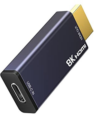 USB C auf HDMI 2.1 Adapter, Type-C Buchse auf 8K HDMI Stecker, 8K@60 Hz, 4K@120 Hz, 2K@240Hz High Speed 48Gbps [Thunderbolt 3/4 Kompatibel] für MacBook Pro, MacBook Air, iPad Pro, UHD TV, Projektor