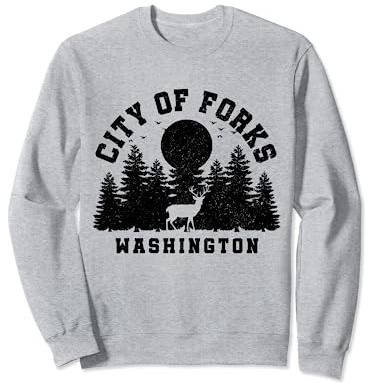 City Of Forks Washington Deer Nature Hiking Camping Pride Sweatshirt